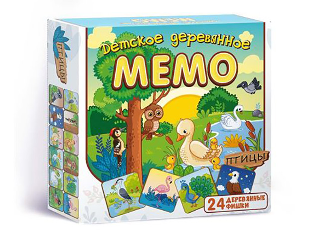 

Настольная игра Нескучные игры Мемо Птицы 24 дет. 8504, Мемо Птицы