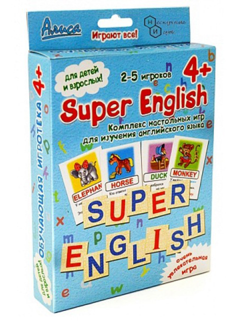 

Настольная игра Нескучные игры Алиса. Super English И-810, Алиса Super English И-810