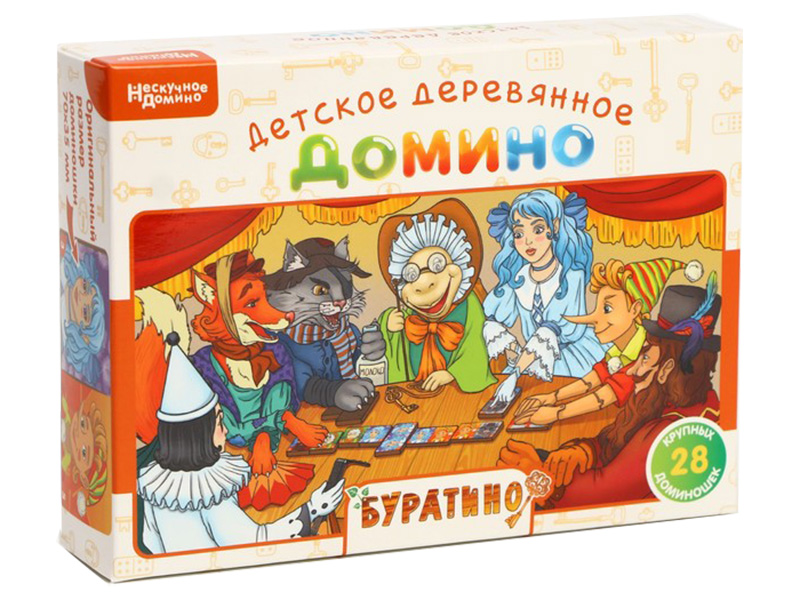 

Настольная игра Нескучные игры Нескучное домино Буратино 8485, Нескучное домино Буратино