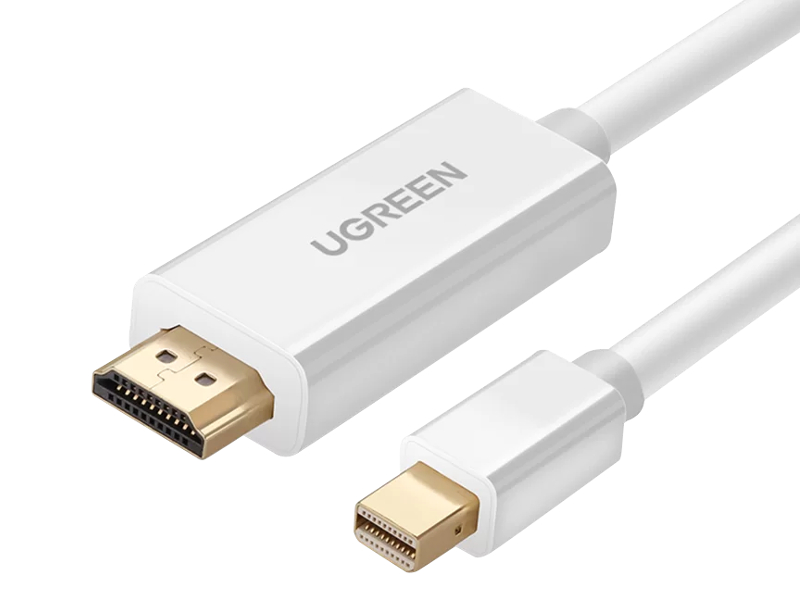 

Аксессуар Ugreen MD101 Mini DP Male to HDMI Cable 2m White 10404, MD101