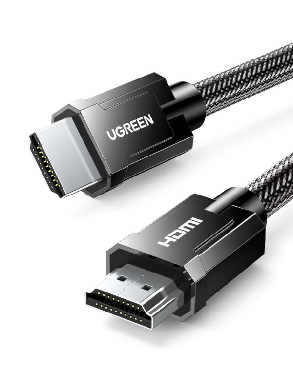 

Аксессуар Ugreen HD135 HDMI M/M Round Cable with Braided 1m Grey 70319, HD135