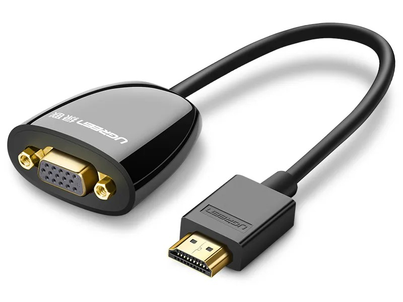 

Аксессуар Ugreen MM105 HDMI - VGA Black 40253, MM105