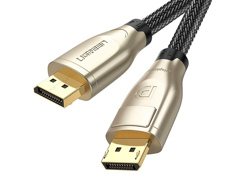 

Аксессуар Ugreen DP112 DP M/M Round Cable Zinc Alloy Shell with Braided 3m Black 60844, DP112
