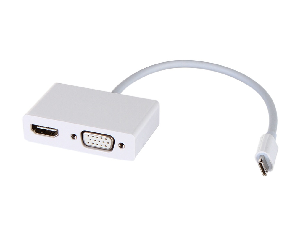 

Аксессуар Ugreen MM123 USB Type-C - HDMI + VGA White 30843, MM123
