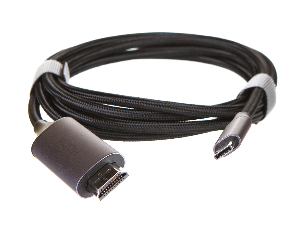 Аксессуар Ugreen MM142 USB-C - HDMI 1.5m Grey 50570 сплиттер ugreen cm332 hdmi switcher 3 in 1 out 4k 30hz grey 80125