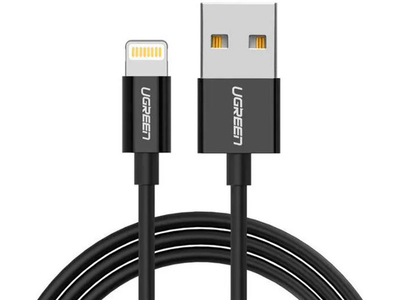 

Аксессуар Ugreen US155 USB-A Male - Lightning 1m Black 80822, US155