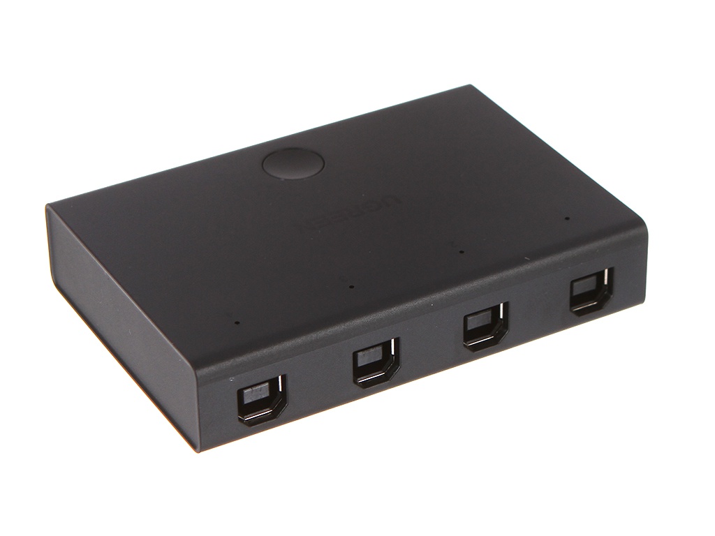 фото Переключатель kvm ugreen us158 usb 2.0 sharing switch 4x1 black 30346