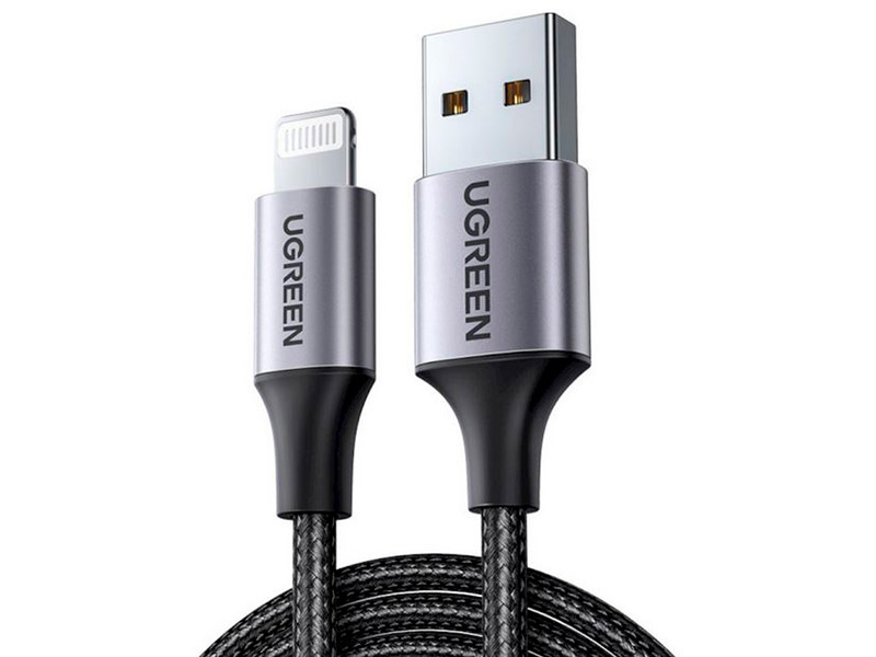 

Аксессуар Ugreen US199 Lightning - USB 1m Black 60156, US199