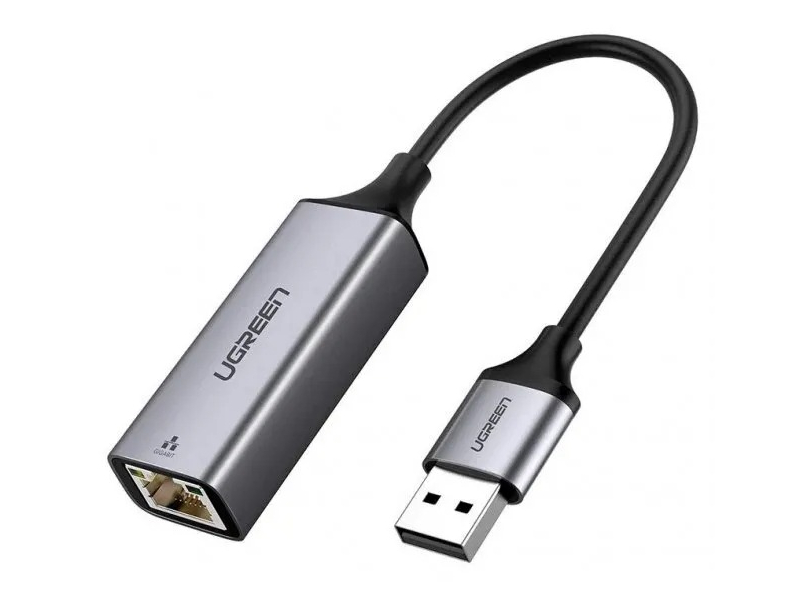 Сетевая карта Хаб USB Ugreen CM209 USB to RJ45 Ethernet Adapter Aluminum Case Space Gray 50922 сетевая карта ks is usb2 0 rj45 lan ks 449