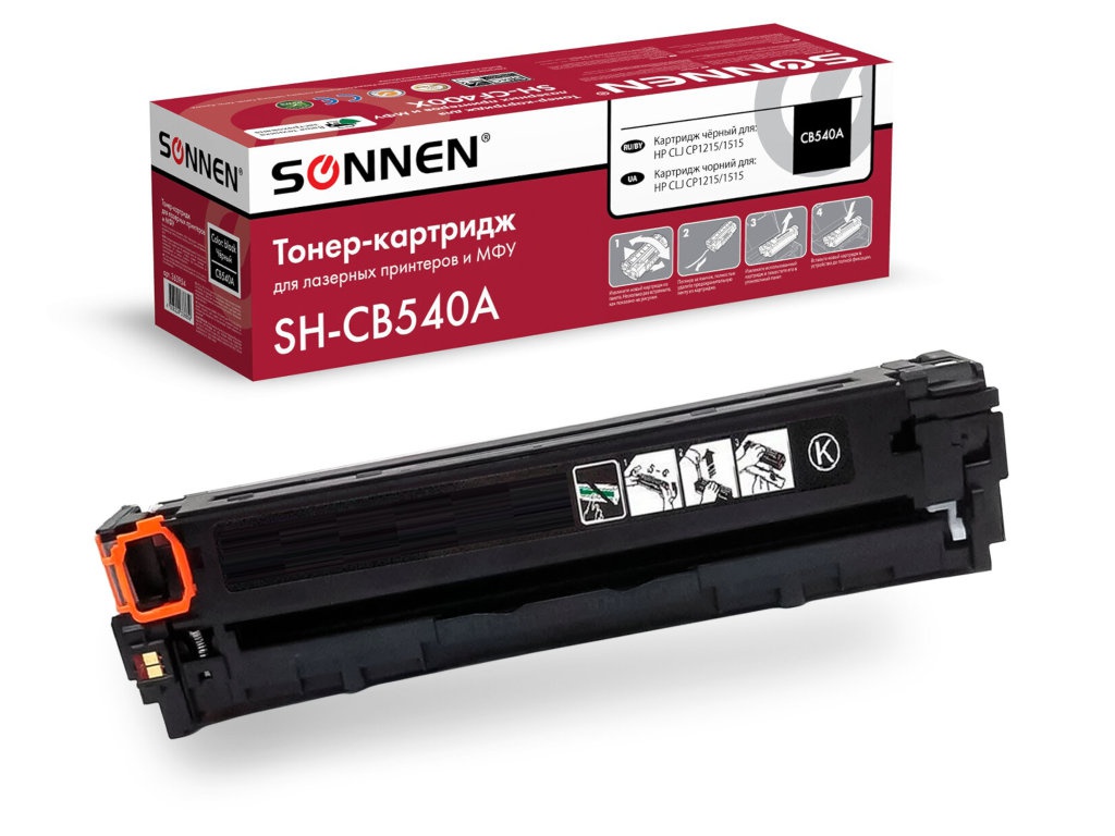 Картридж Sonnen Картридж лазерный (схожий с HP SH-CB540A) Black для HP CLJ CP1215/1515 363954