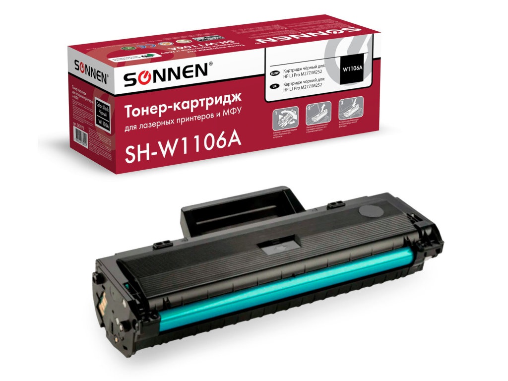 Картридж Sonnen Картридж лазерный (схожий с HP SH-W1106A) Black для HP Laser107/135 363970