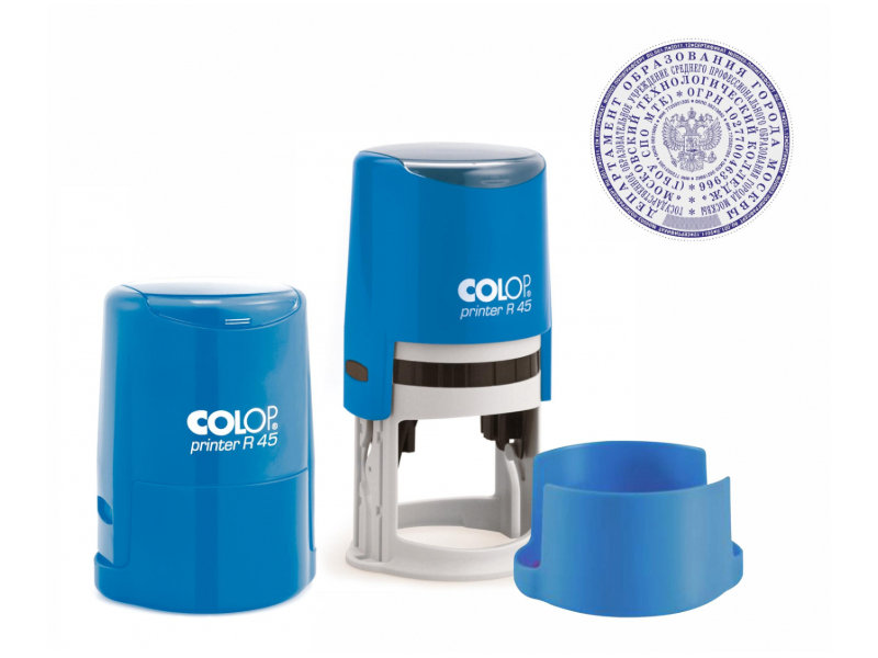 фото Оснастка для круглой печати colop cover r45 d-45mm blue