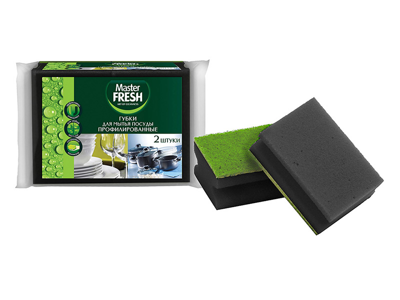 

Губки для посуды Master Fresh 2шт 1176982, 1176982