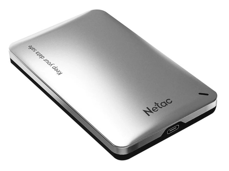 Внешний корпус Netac WH12 для HDD/SSD 2.5 SATA - USB3.0 Silver NT07WH12-30AC внешний hdd netac 2 0tb k330 nt05k330n 002t 30sl usb3 0 silver