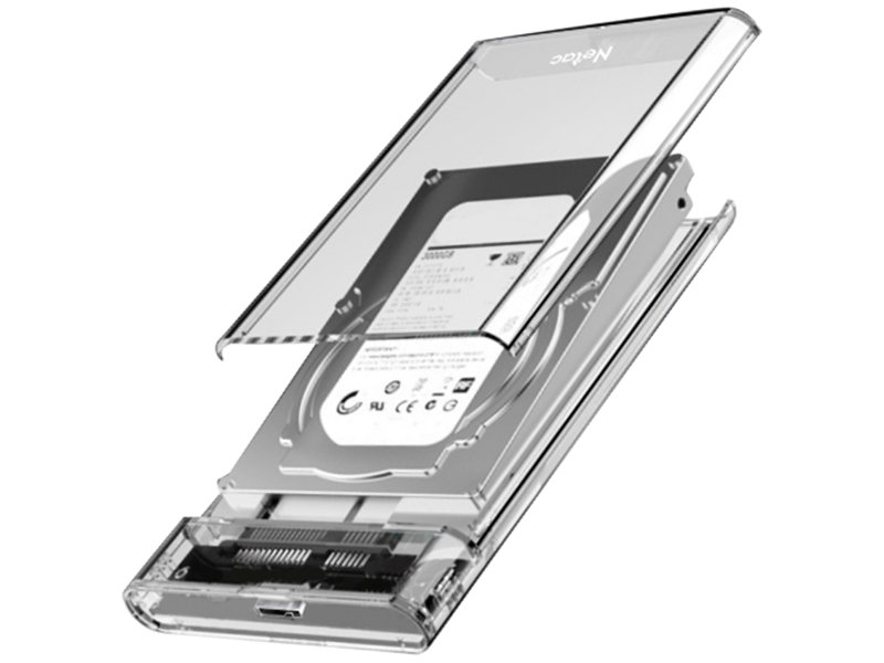 цена Внешний корпус Netac WH11 для HDD/SSD 2.5 SATA - USB3.0 Transparent NT07WH11-30AC