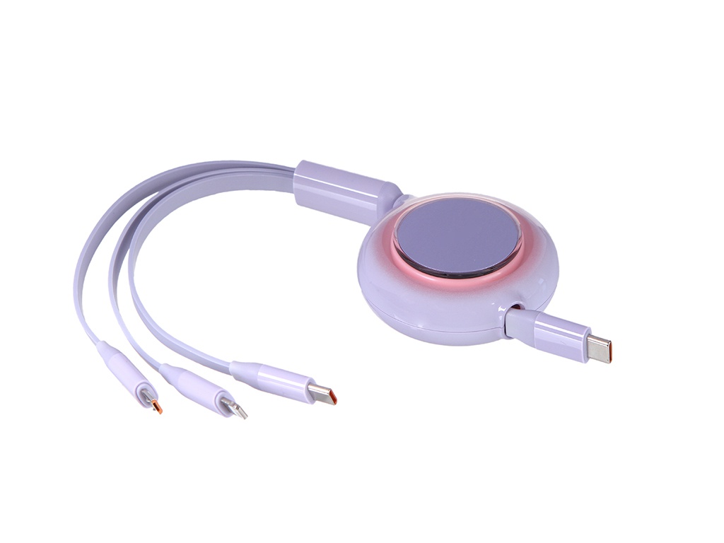 

Аксессуар Baseus Bright Mirror 2 Series Type-C - Type-C / MicroUSB / Lightning 100W 1.1m Purple CAMJ010205, CAMJ010205