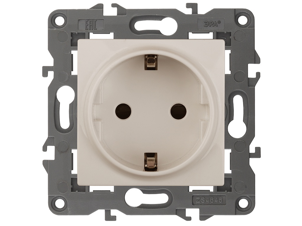 

Розетка Эра Elegance 2P+E Schuko 16A-250В IP20 Ivory 14-2102-02 / Б0034273, Б0034273