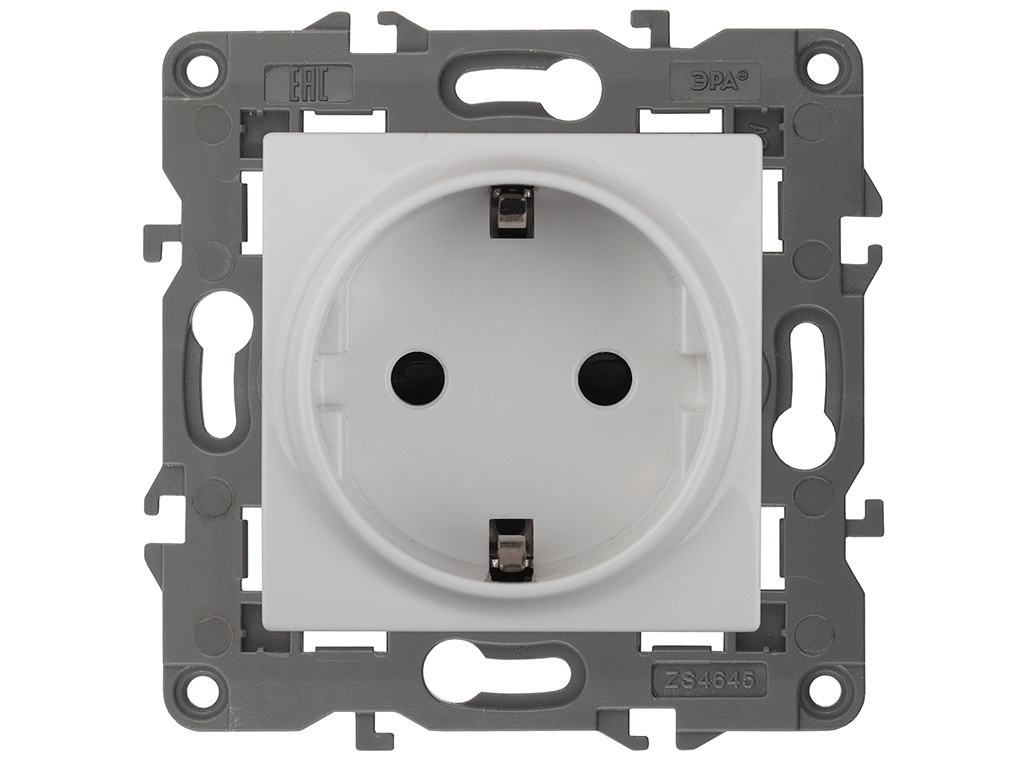 

Розетка Эра Elegance 2P+E Schuko 16A-250В IP20 White 14-2101-01 / Б0034264, Б0034264