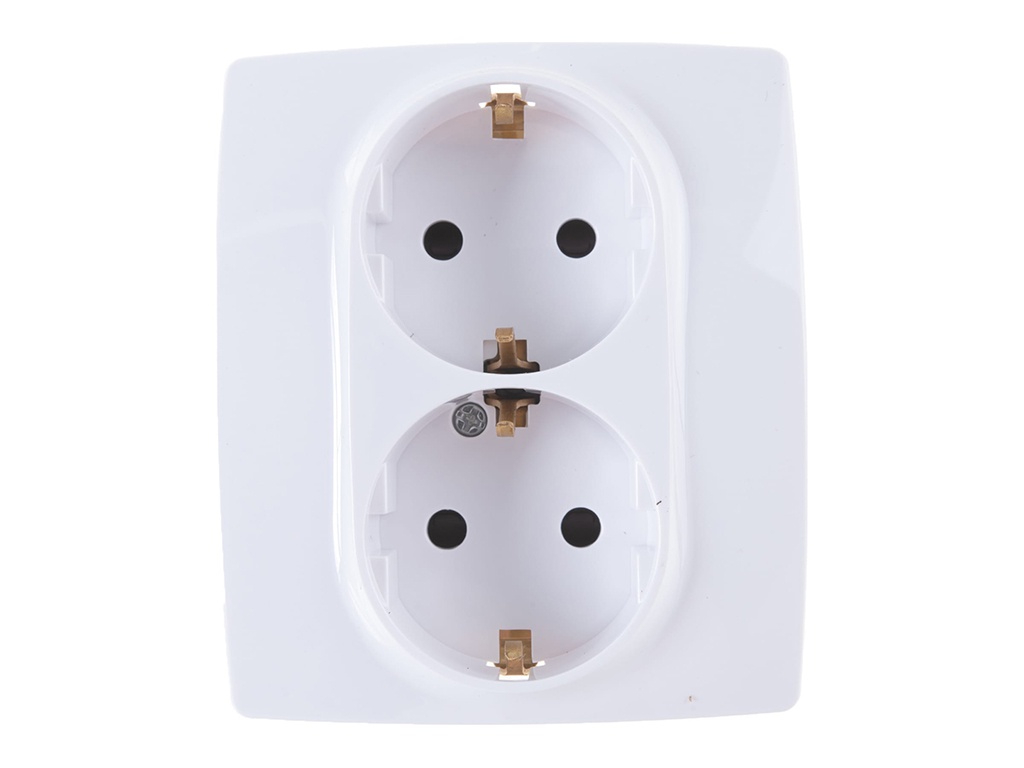 

Розетка Эра 12 2X2P+E Schuko 16A-250В IP20 White 12-2104-01 / Б0014699, Б0014699