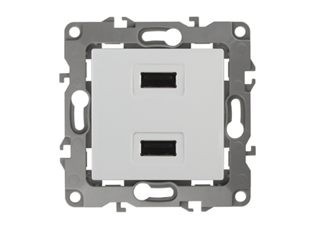 

Розетка Эра 12 USB 230V 5В-2100mAh IP20 White 12-4110-01 / Б0027491, Б0027491
