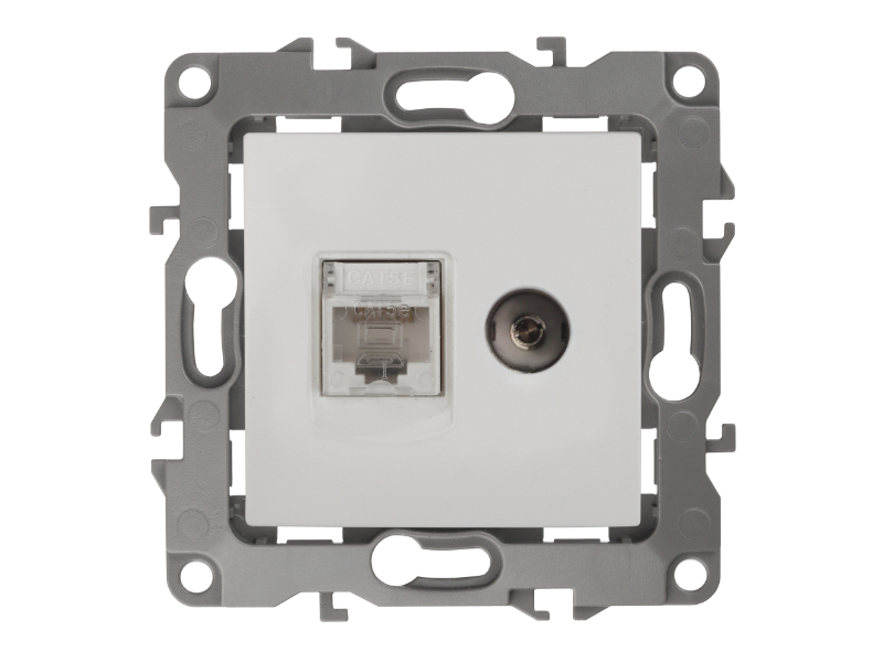 

Розетка Эра 12 RJ45+TV IP20 White 12-3110-01 / Б0027441, Б0027441