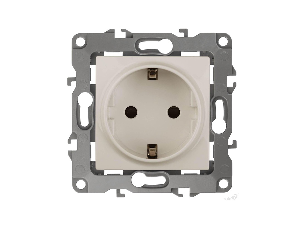 

Розетка Эра 12 2P+E Schuko 16A-250В IP20 Ivory 12-2001-02 / Б0014682, Б0014682