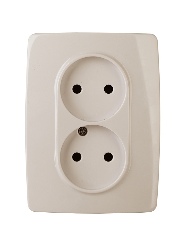 

Розетка Эра 12 2X2P 16A-250В IP20 Ivory 12-2107-02 / Б0031239, Б0031239