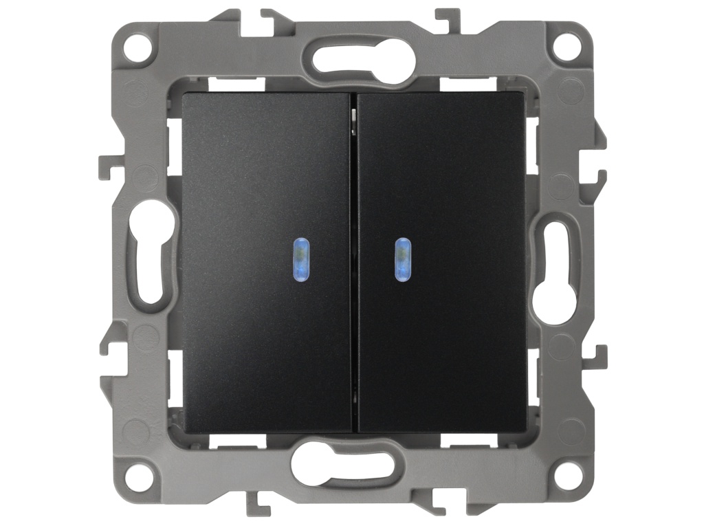 

Выключатель Эра 12 10АХ-250В IP20 Anthracite 12-1105-05 / Б0014661, Б0014661