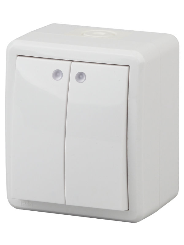 

Выключатель Эра Эксперт 10АХ-250В IP54 White 11-1405-01 / Б0020677, Б0020677