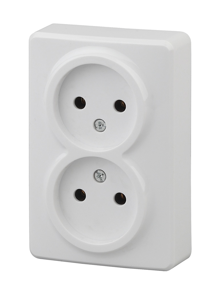 

Розетка Эра Эксперт 2х2P 16A-250В IP20 White 11-2202-01 / Б0020682, Б0020682