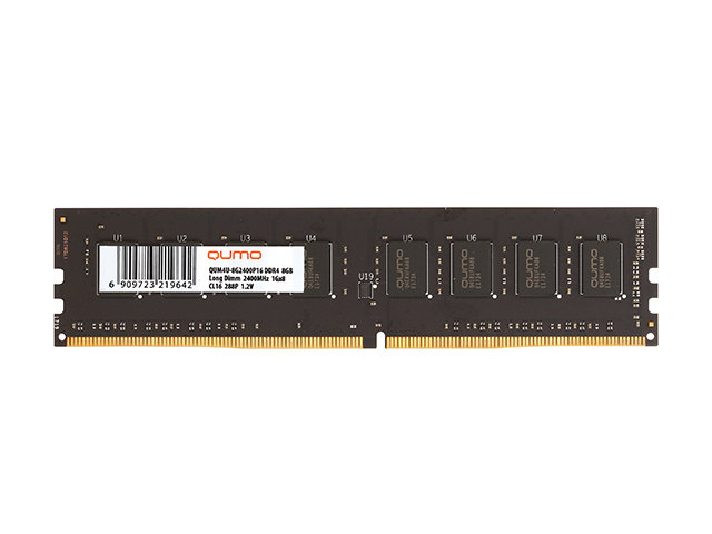 фото Модуль памяти qumo ddr4 dimm 2400mhz pc-19200 cl16 8gb qum4u-8g2400c16