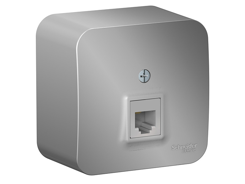 

Розетка Schneider Electric SE Blanca ТЛФ RJ11 Aluminum SE BLNIA011003, SE BLNIA011003