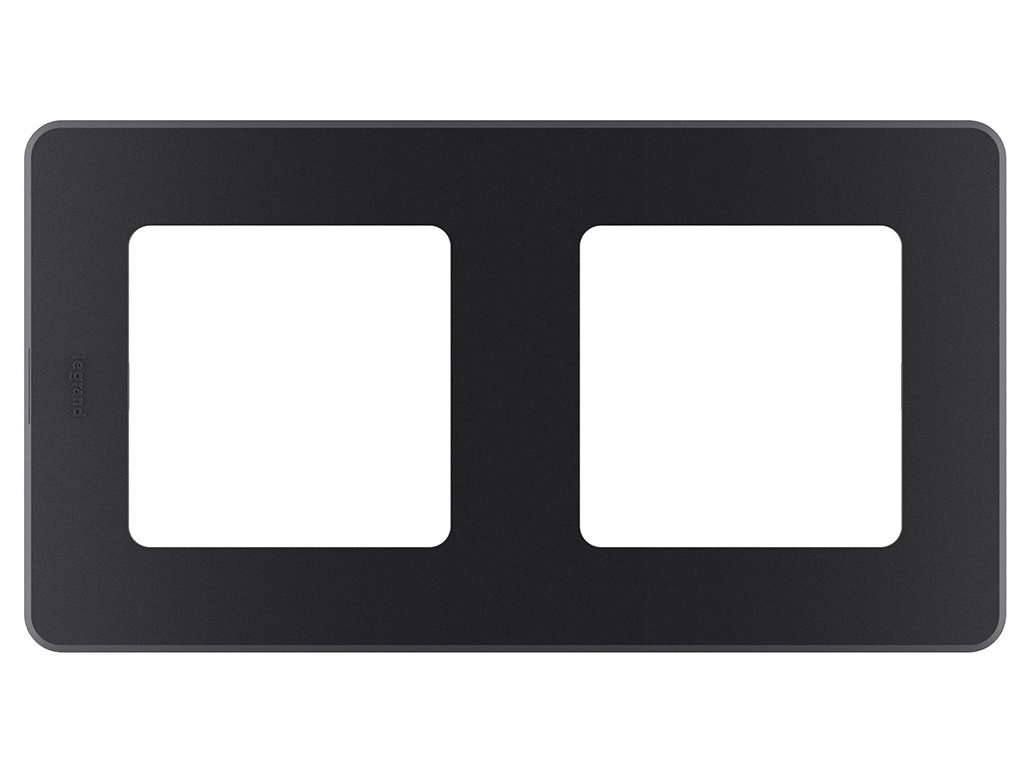 

Рамка Legrand Inspiria 2 поста Anthracite 673943, Inspiria 673943