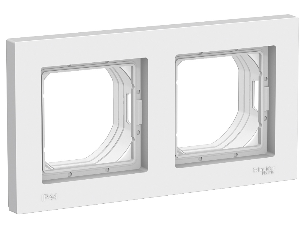 

Рамка Schneider Electric SE AtlasDesign Aqua 2 поста IP44 White SE ATN440101, SE ATN440101