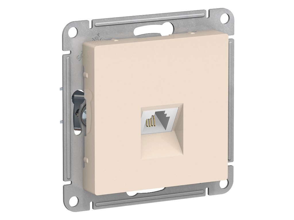 

Розетка Schneider Electric SE AtlasDesign RJ11 Beige SE ATN000281, SE ATN000281