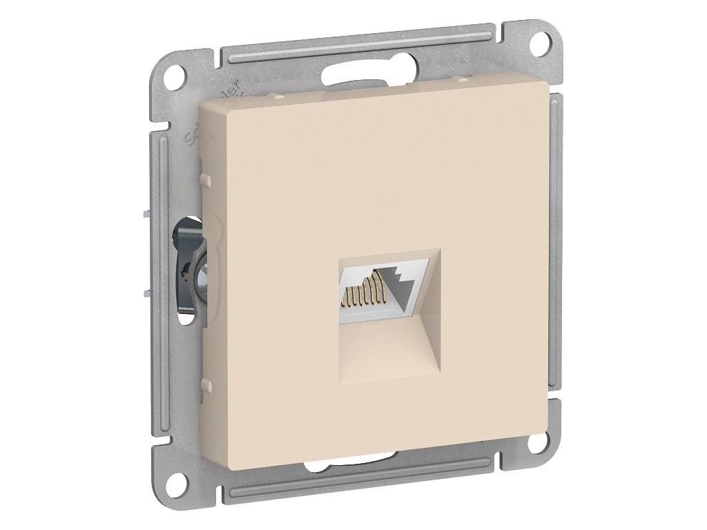 

Розетка Schneider Electric SE AtlasDesign RJ45 Beige SE ATN000283, SE ATN000283