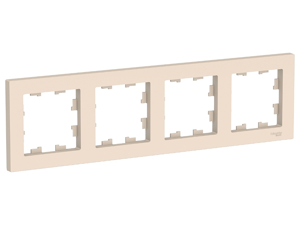 

Рамка Schneider Electric SE AtlasDesign 4 поста Beige SE ATN000204, SE ATN000204