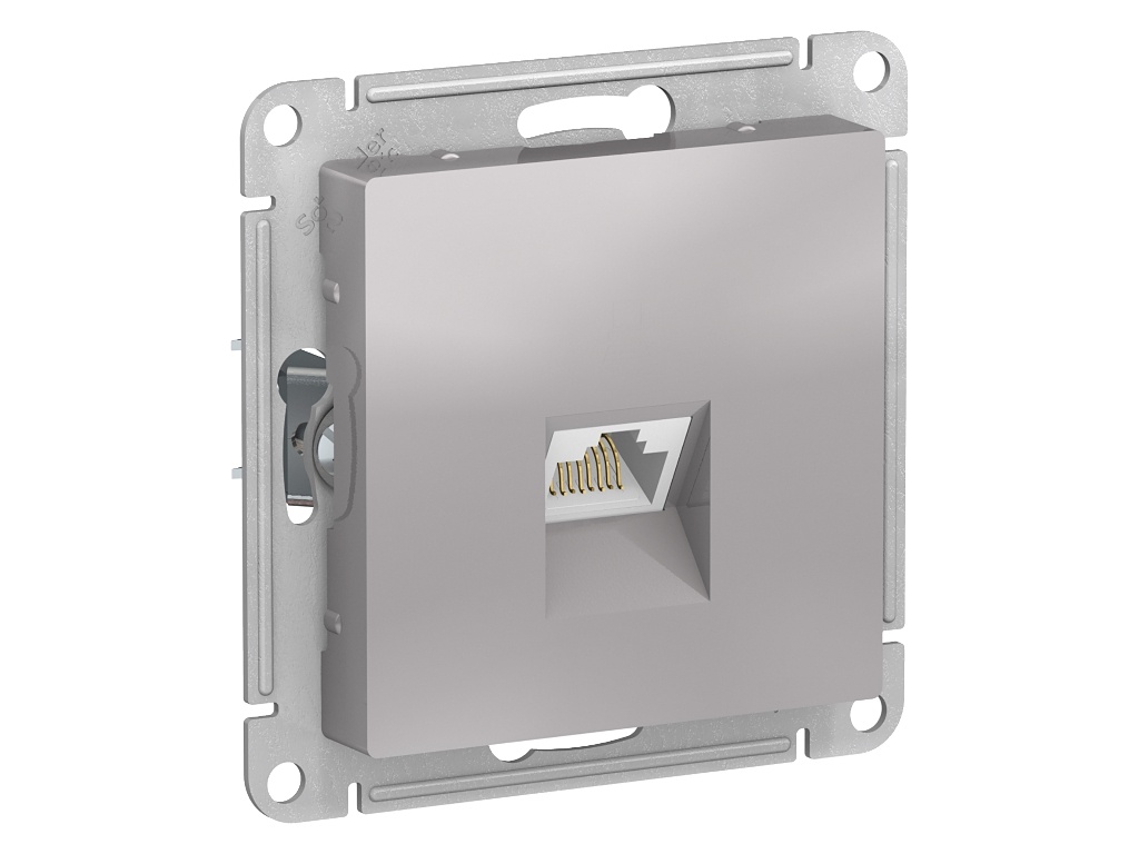 

Розетка Schneider Electric SE AtlasDesign RJ45 Aluminum SE ATN000383, SE ATN000383