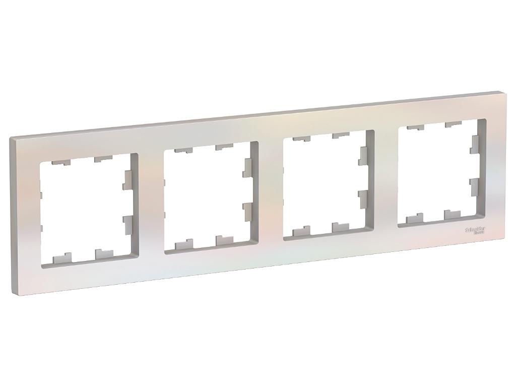 

Рамка Schneider Electric SE AtlasDesign 4 поста Pearl SE ATN000404, SE ATN000404