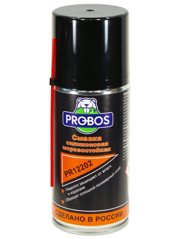 фото Смазка силиконовая probos морозостойкая 210ml аэрозоль pr12202