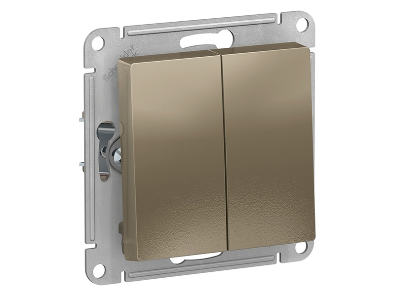 

Выключатель Schneider Electric SE AtlasDesign 10АХ Champagne SE ATN000565, SE ATN000565
