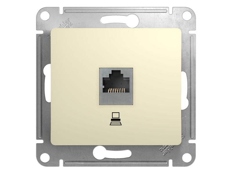 

Розетка Schneider Electric SE Glossa RJ45 cat.5E Beige SE GSL000281K, SE GSL000281K