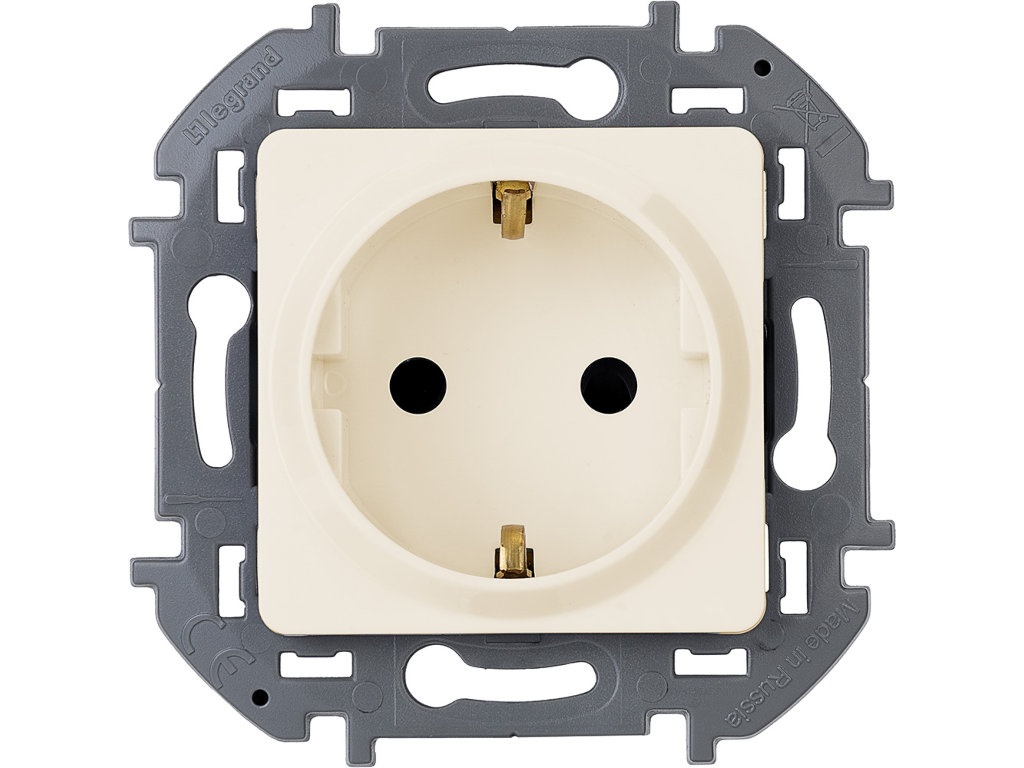 

Розетка Legrand Inspiria 2К+З - немецкий стандарт - 16А 250В Ivory 673721, Inspiria 673721