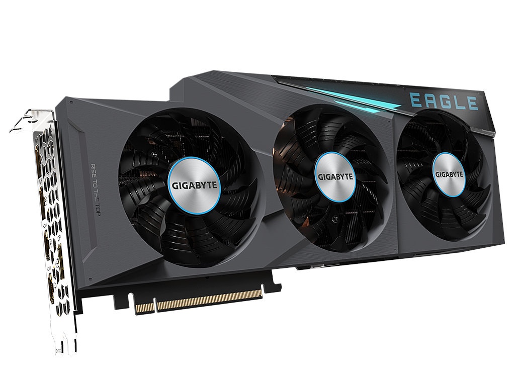 

Видеокарта GigaByte GeForce RTX 3080 Ti 1680Mhz PCI-E 4.0 12288Mb 19000Mhz 384-bit 2xHDMI 3xDP HDCP GV-N308TEAGLE OC-12GD, GeForce RTX 3080 Ti