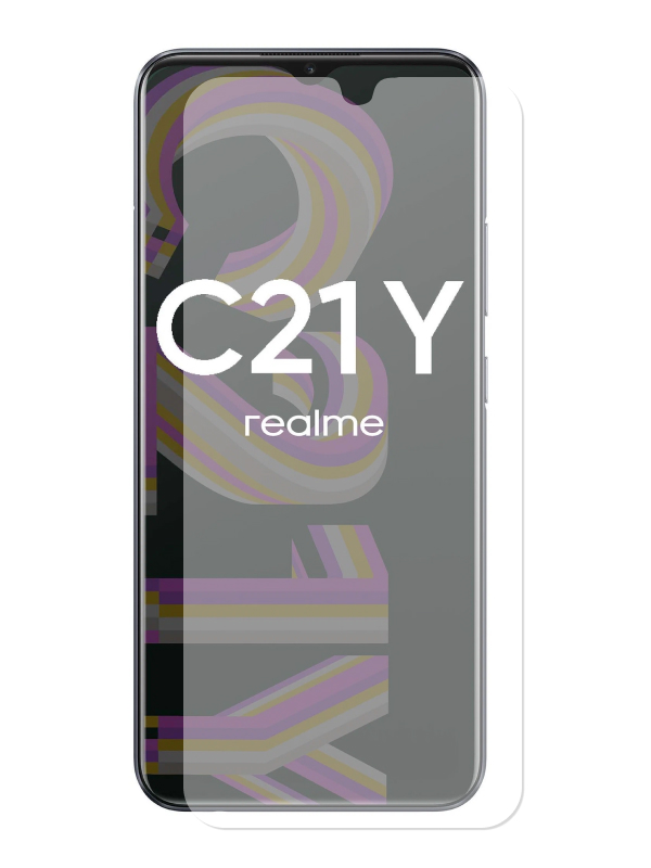 

Гибридное защитное стекло Krutoff для Realme C21Y 217788, Realme C21Y