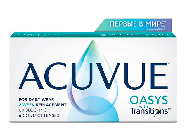 

Контактные линзы Johnson & Johnson Oasys with Transitions (6 линз / 8.4 / -4.5), Oasys with Transitions