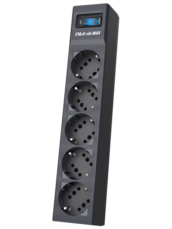 Сетевой фильтр Zis Pilot sG-MAX 5 Sockets 1.8m Black