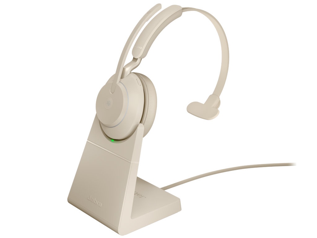 фото Наушники jabra evolve2 65 link380c ms mono stand beige 26599-899-888