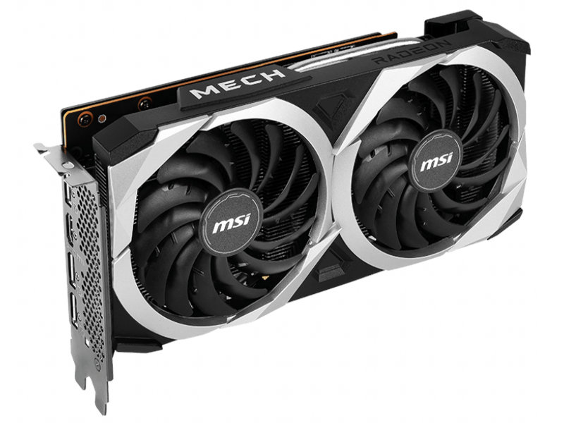 фото Видеокарта msi amd radeon rx 6600 mech 2x 2044mhz pci-e 4.0 8192mb 14000mhz 128 bit hdmi 3xdp rx 6600 mech 2x 8g