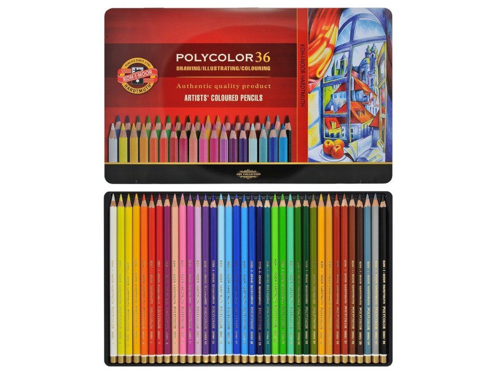 

Карандаши цветные Koh-i-Noor Polycolor 36 цветов 3825036002PL, 3825036002PL